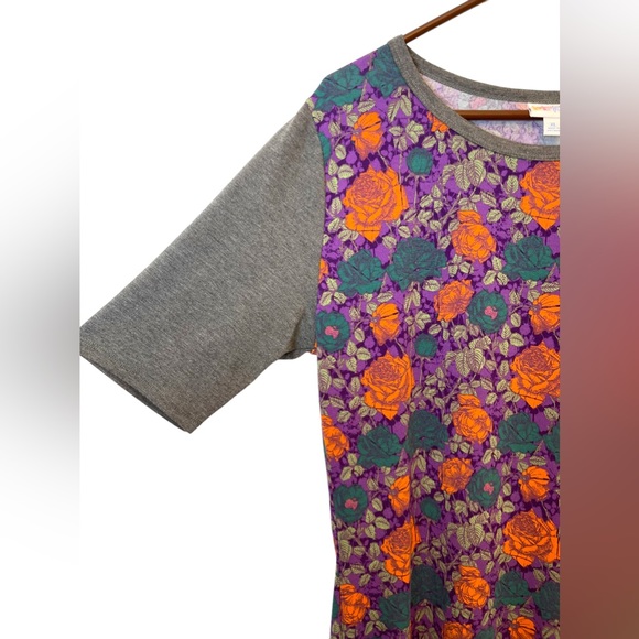 Lularoe Floral prints Short Sleeves Midi Dress Size XL - Picture 5 of 8